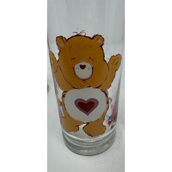 VINTAGE 1983 Care Bears Pizza Hut Drinking Glasses Set of 3 Tenderheart FunshIne - Picture 6 of 9